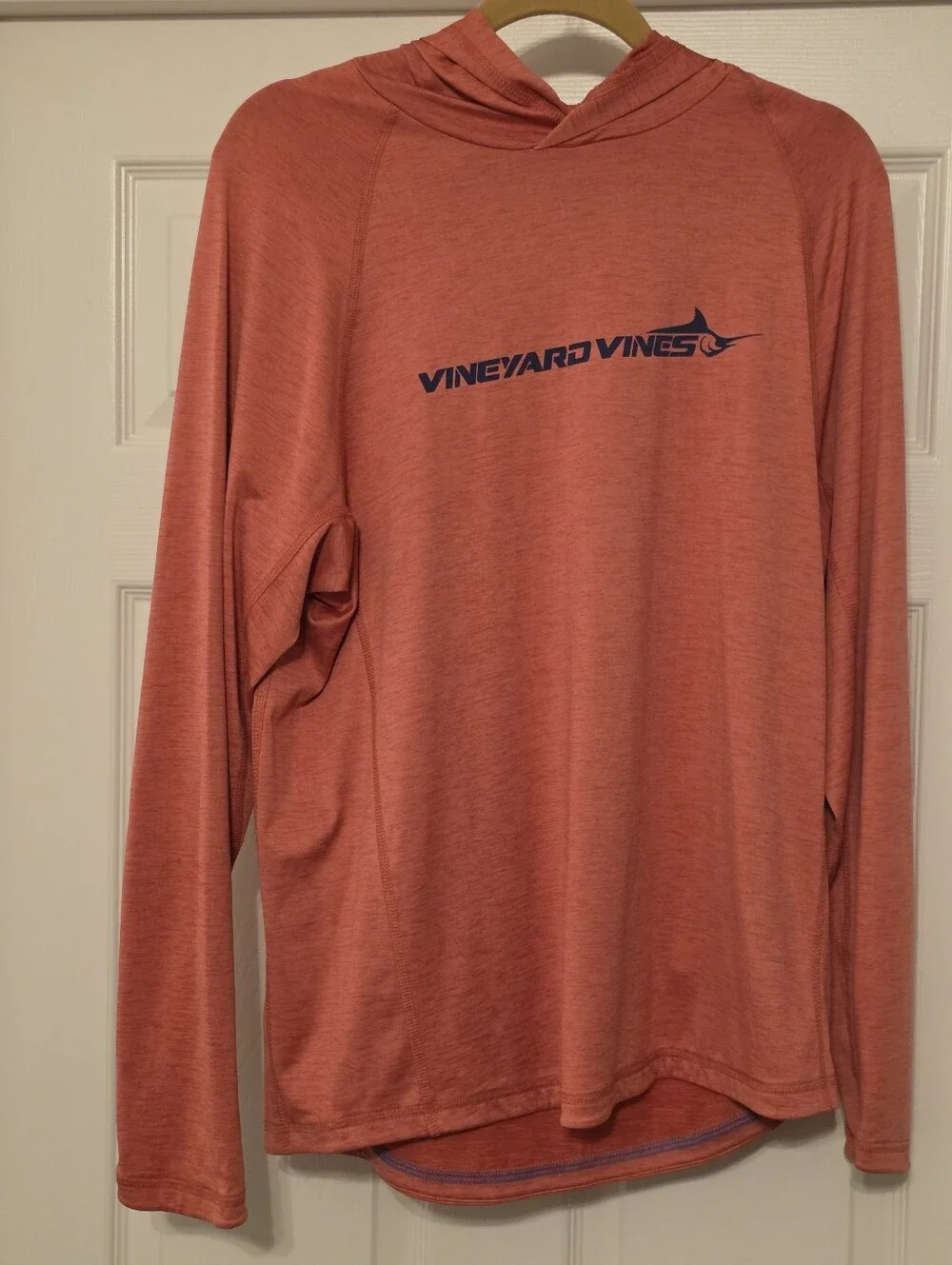 Vineyard Vines Men's Coral Performance Hooded Long-Sleeve